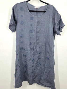 Lin Blanc  Linen Dress with Embroidery